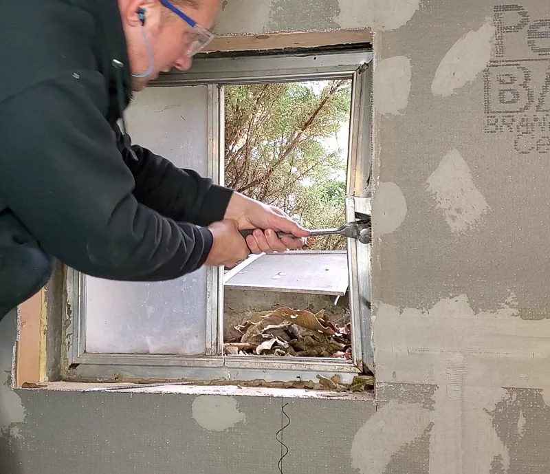 Installing window in basement bathroom