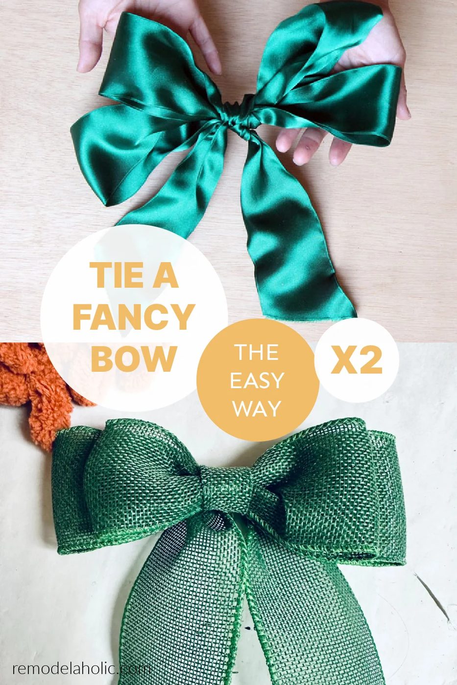 How To Tie A Bow From Ribbon Fancy direct Stacked For Wreaths Decor Gifts, Bekob