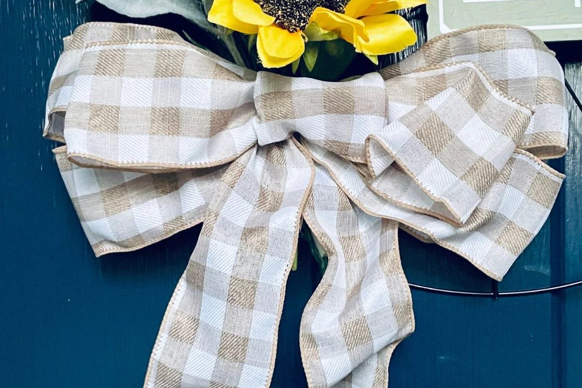 How To Tie A Fancy Ribbon Bow Dollar Tree Flower Wreath Bekob