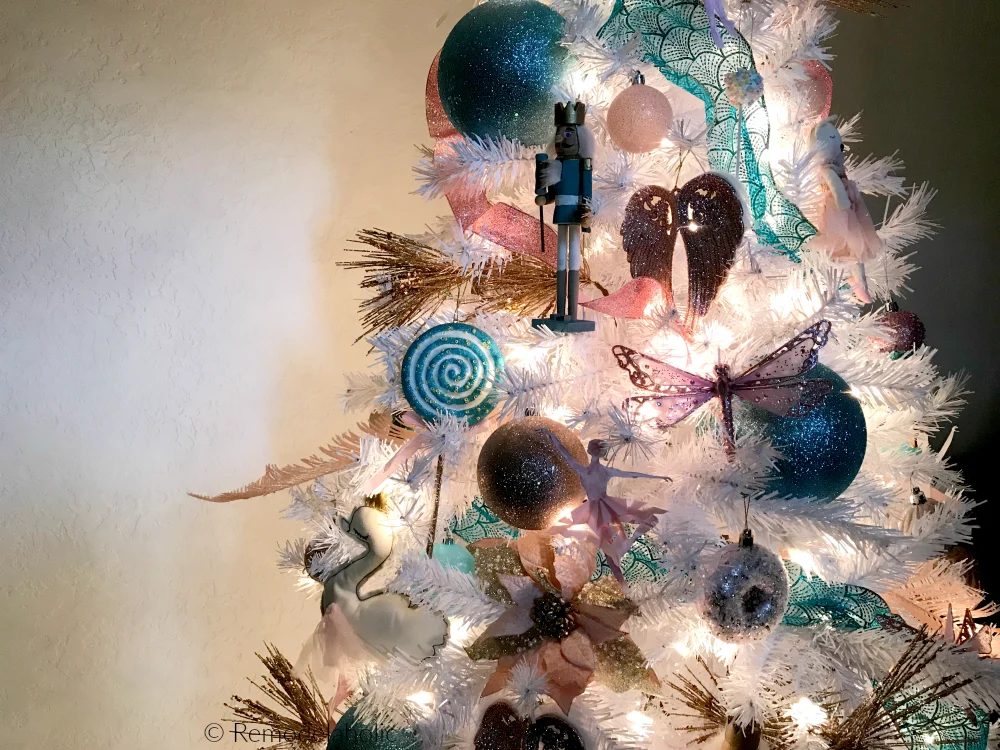 Blue, Pink and Gold Nutcracker Christmas Tree Decorating walkthrough