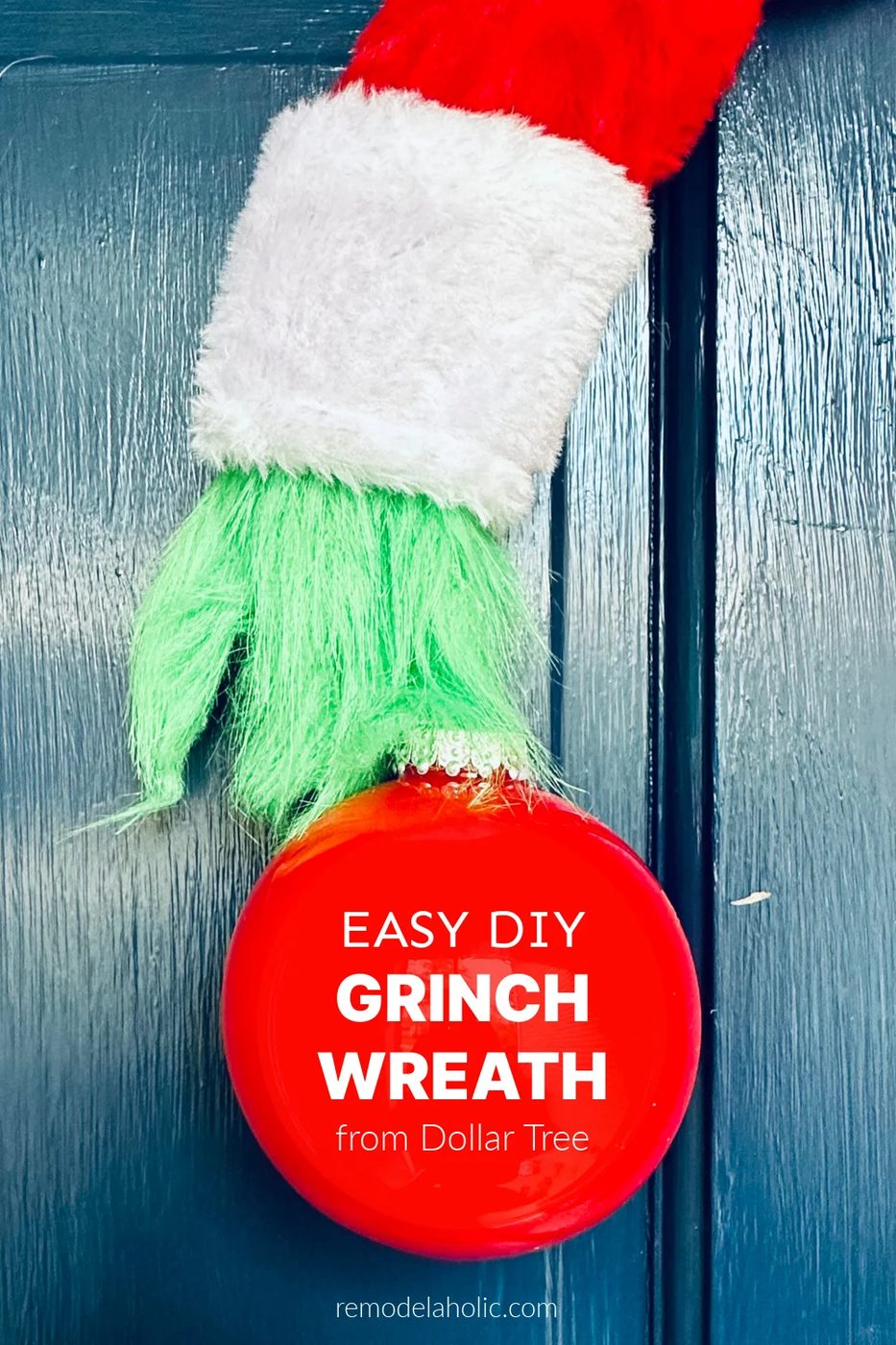 straightforward Handmade Grinch Wreath From Dollar Tree For Festive Whimsical Christmas Door Decor Bekob