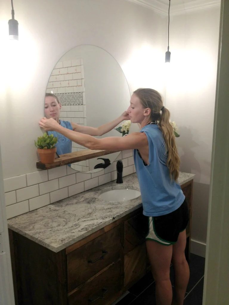 Diy Sunrise Floating Mirror And Shelf, Woodshop Diaries Featured On @Bekob