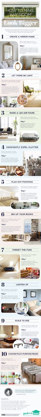make a Room Look Bigger Infographic