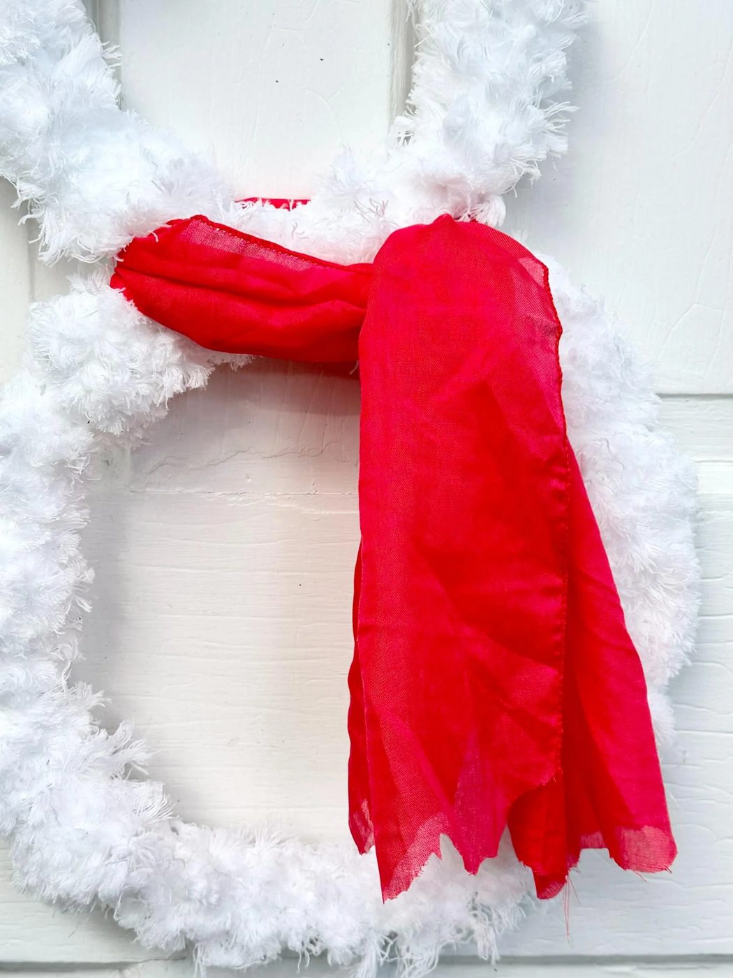 straightforward Handmade Snowman Wreath from Dollar Tree, Bekob