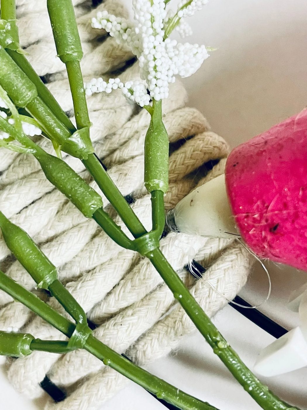 Glue Flowers direct Handmade Woven Rope Wreath Dollar Store, Bekob (13)