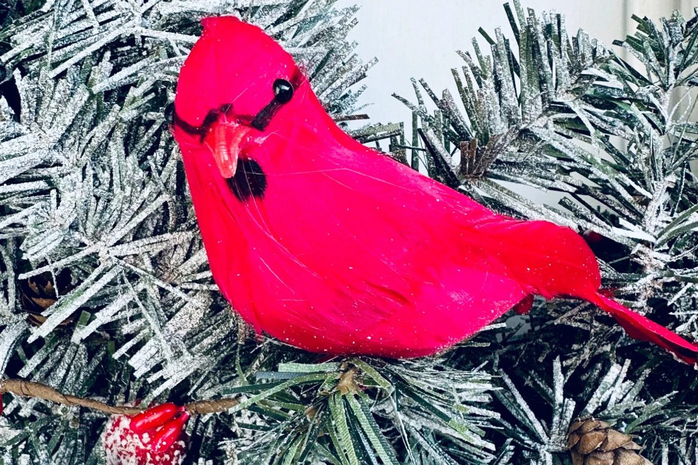 straightforward Cardinal Winter Wreath Handmade & How to Flock a Christmas Wreath