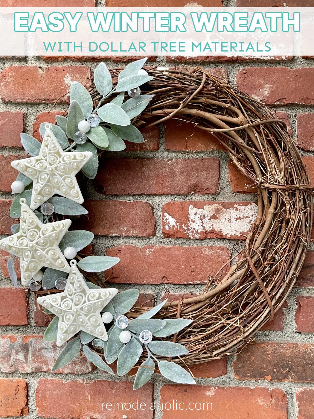 straightforward Handmade Winter Wreath With Dollar Tree Materials Bekob