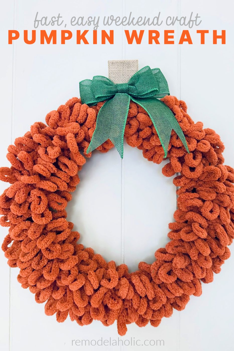 Fast straightforward Weekend Pumpkin Yarn Wreath Craft, Bekob