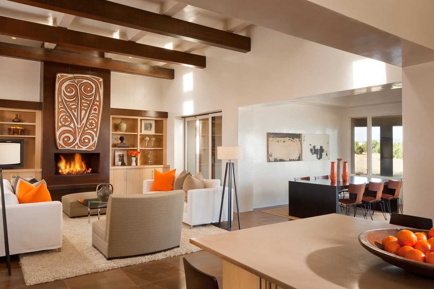 modern southwest living room and dining room | by Violante & Rochford Interiors, photo credit © Wendy McEahern