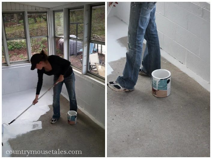 how to paint a concrete floor