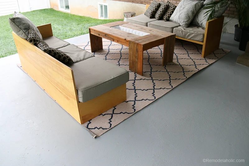Painted Concrete Patio or Porch With UGL Epoxy Floor Paint