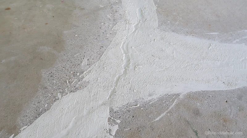 Filling Concrete Cracks Before Painting A Patio With UGL Epoxy Floor Paint