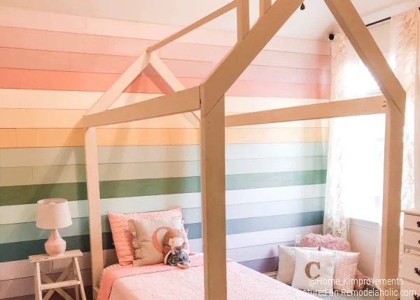 Paint a Rainbow Shiplap Wall