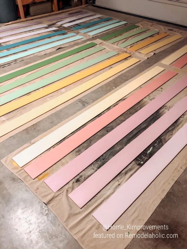How To Paint Shiplap For A Colorful Rainbow Accent Wall In A Kids Bedroom, Home Kimprovements For Bekob