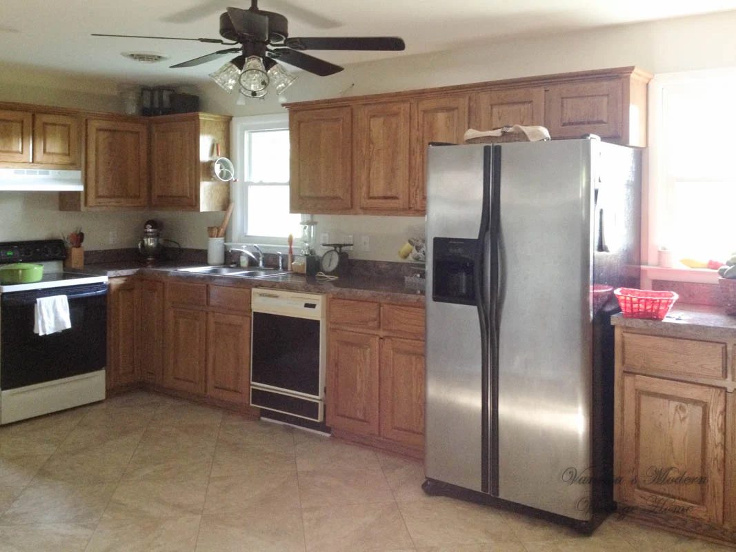 memorable kitchen remodel of 1950s home by Vanessa's Modern Vintage Home featured on @Bekob