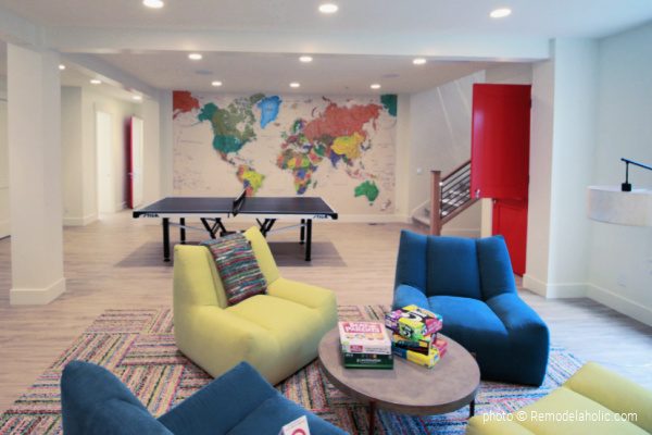 Colorful Game Room Lounge Area Map Home Color Scheme, UVPH17 House 10 Magleby Construction, Photo Bekob