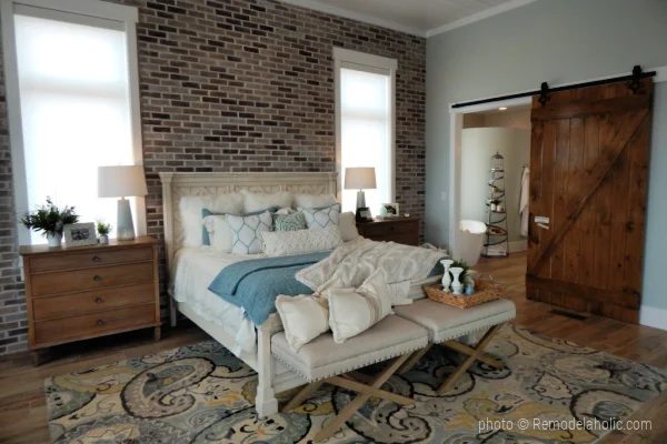 Modern Farmhouse Blue Bedroom Color Scheme, SGPH 2018 Home 20 Slate Ridge Homes, Photo Bekob