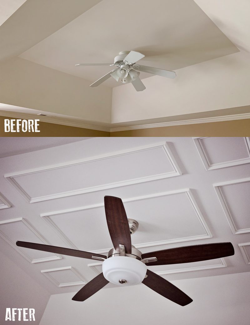 Before And After Ceiling Wainscoting | Planning a Handmade Home Renovation Project