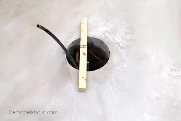 Add Drain Pipe Before Pouring Pergola Footings To Water Hanging Planters Bekob