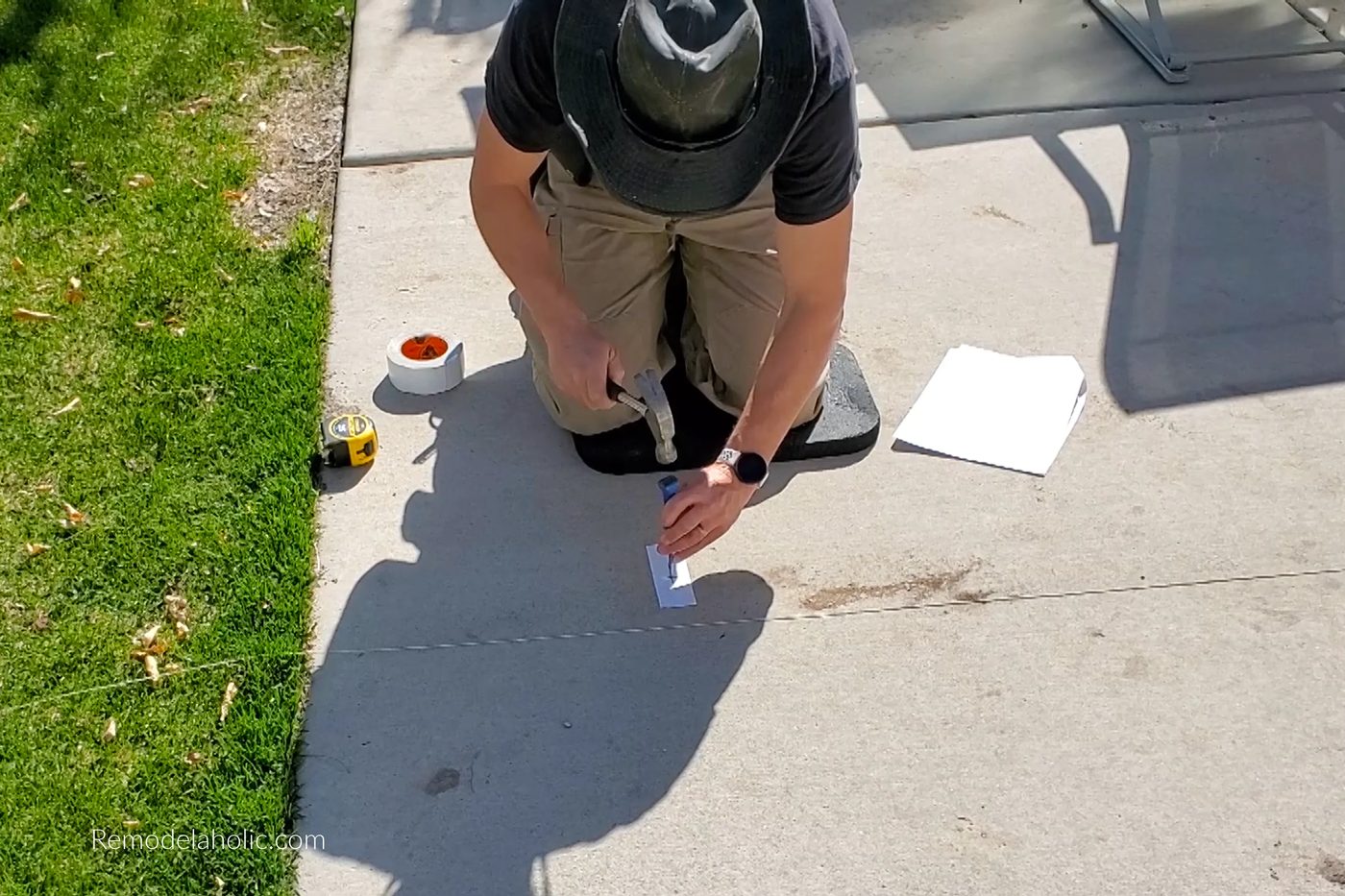 How To Mark Pergola Footing Locations On A Concrete Patio Bekob