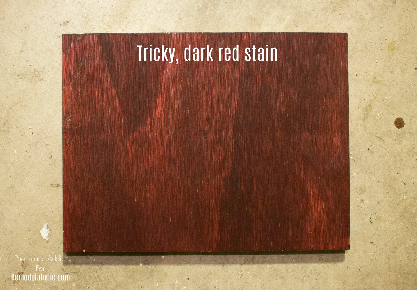 Dark Red Mahogany Wood Stain, prevent Tannin staining by Pneumatic addict on Bekob