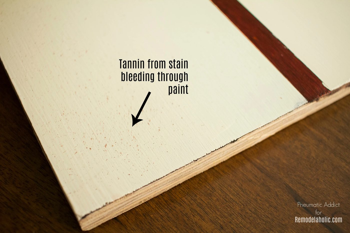 Red Brown Tannin Bleed Through White Paint Fix WM 3000