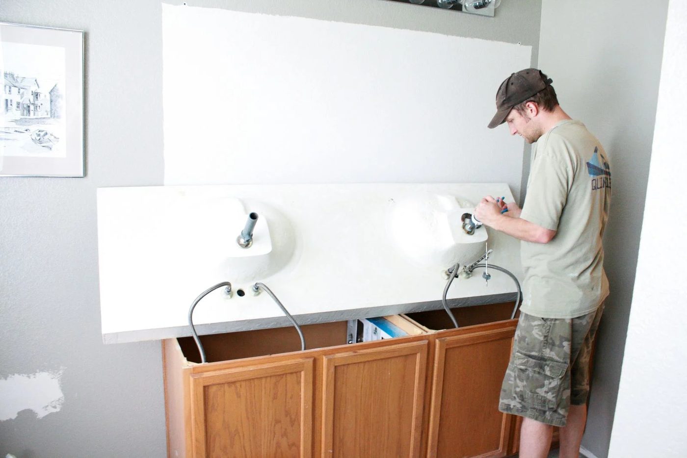 1 How To Add Height To A Short Bathroom Vanity How To Raise Bathroom Vanity walkthrough (7)