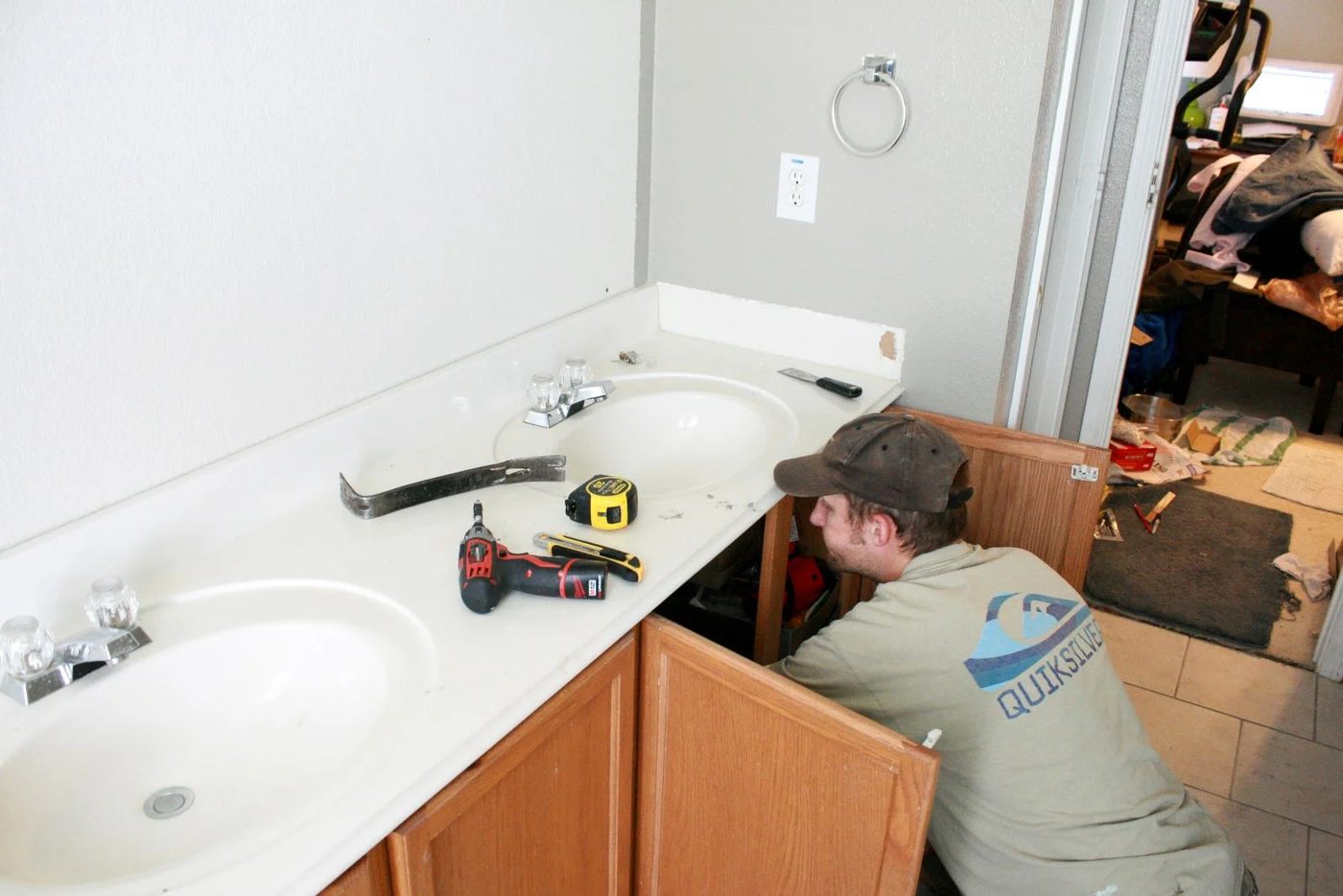 1 How To Add Height To A Short Bathroom Vanity How To Raise Bathroom Vanity walkthrough (6)