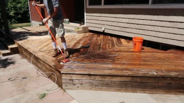 Restore Refinish Redwood Deck With Oil 001