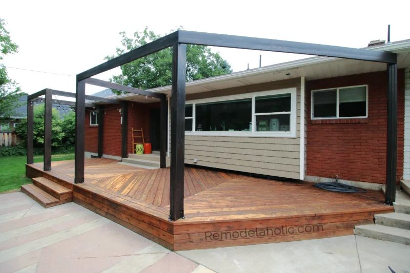 Modern Deck Pergola Angled Phase 2, Bekob