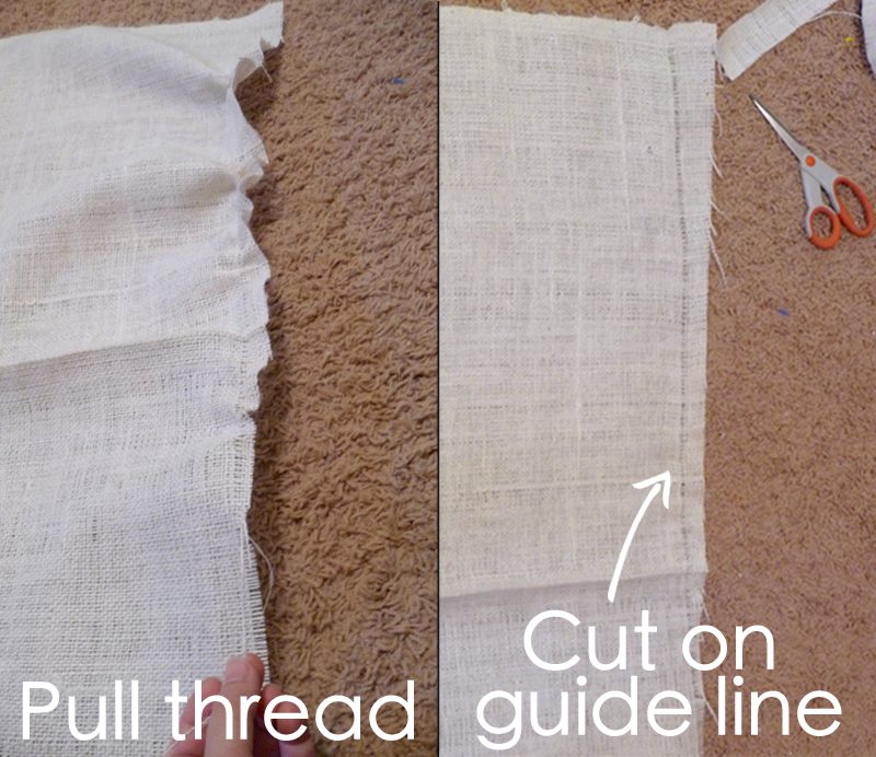 how to cut burlap straight, The Caldwell Project on Bekob