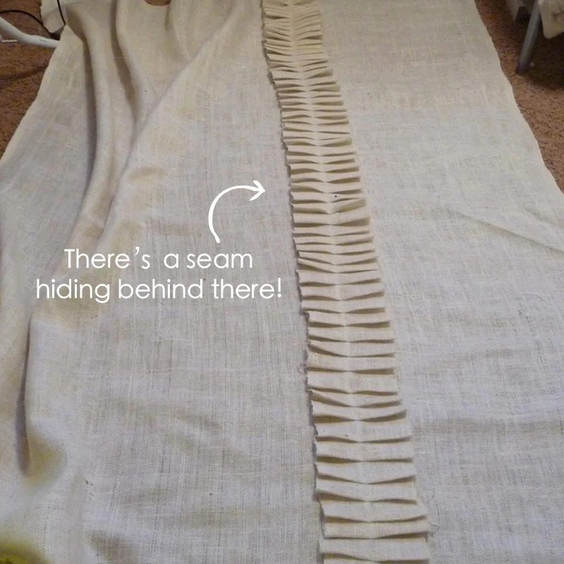 how to sew a ruffled burlap curtain, The Caldwell Project on Bekob