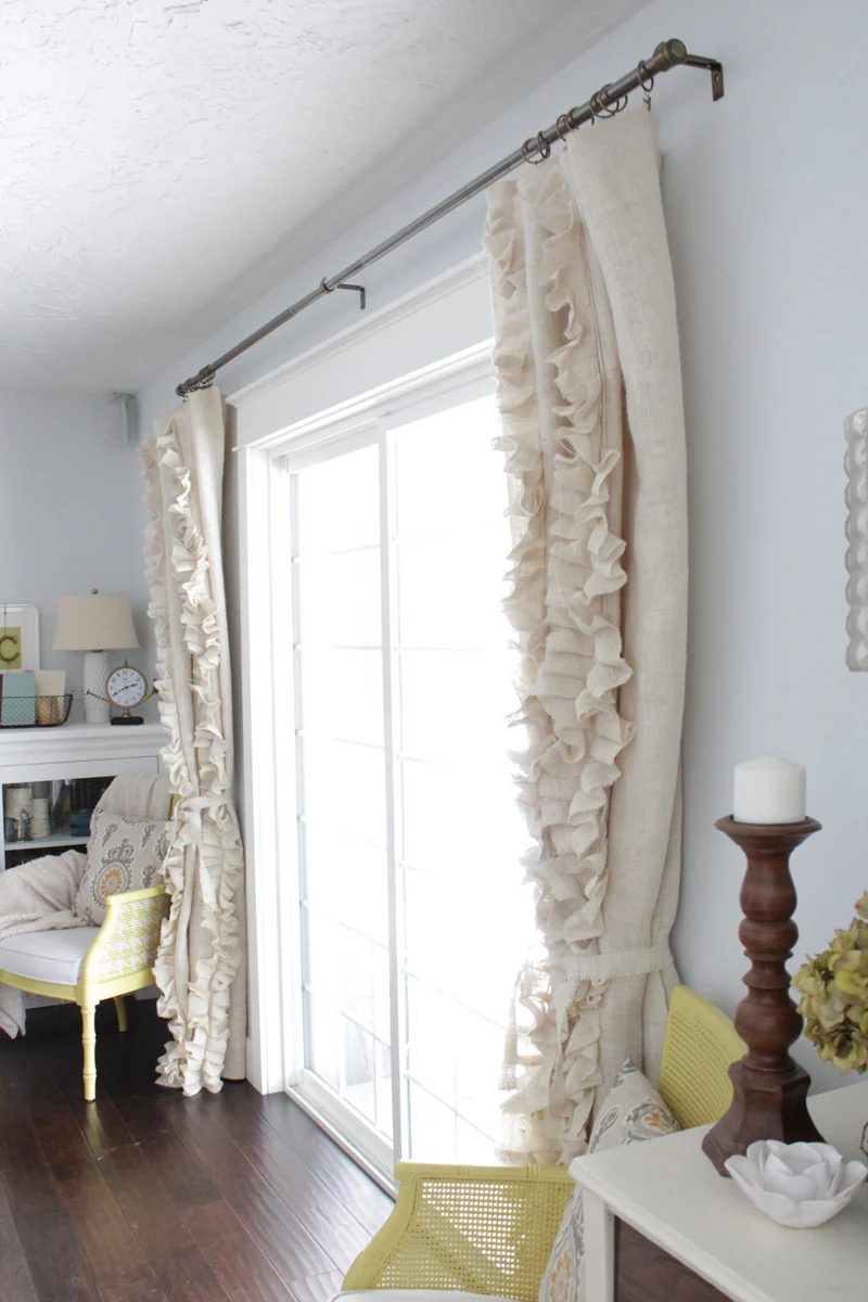 sew ruffled burlap curtains handmade, The Caldwell Project on Bekob