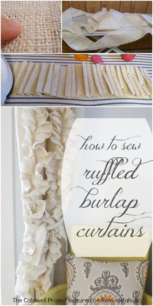 walkthrough: Ruffled Burlap Curtains | The Caldwell Project on Bekob.com #AllThingsWindows #texture #modest-cost