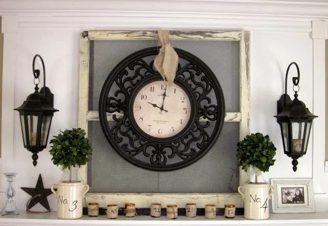 Down to Earth Style - old window with clock - via Bekob