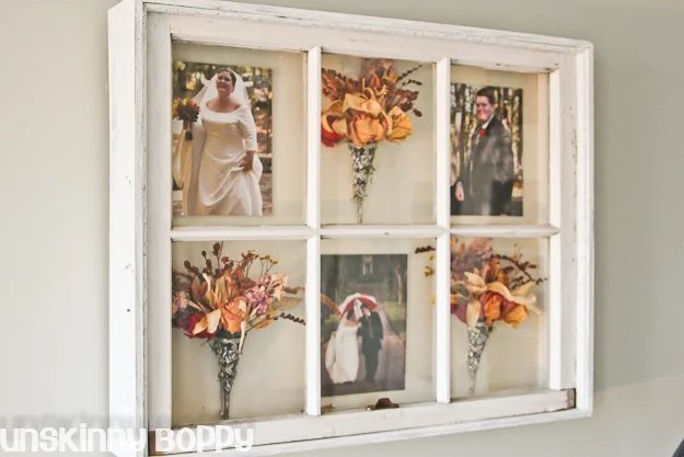 Unskinny Boppy - old window into wall shadowbox - via Bekob