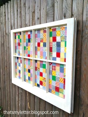 That's My Letter - old window quilt art - via Bekob