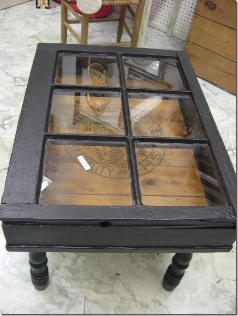 Southern Hospitality - flea market old window coffee table - via Bekob
