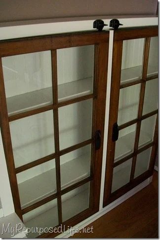 My Repurposed Life - repurposed old windows cabinet - via Bekob