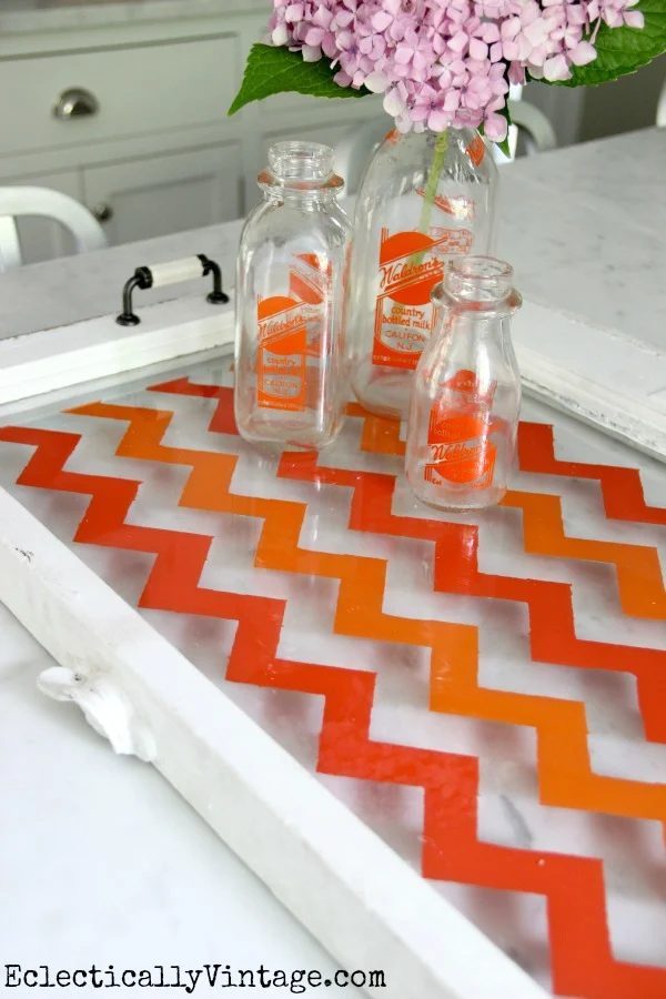 Eclectically Vintage - turn an old window into a tray - via Bekob
