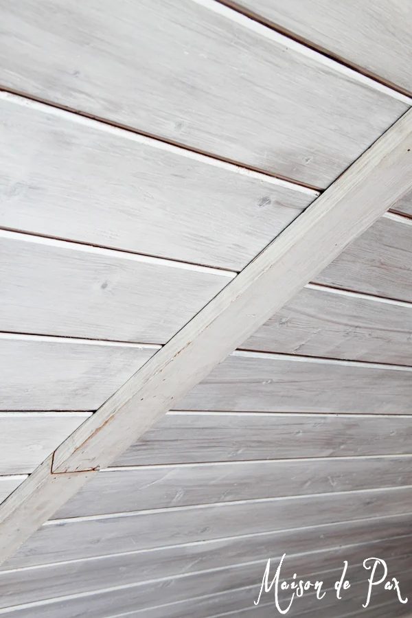 How to match old whitewashed wood planks to new planks, Maison de Pax on Bekob.com