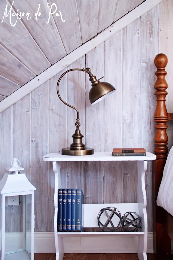 whitewashed plank bedroom wall - Maison de Pax on Bekob.com