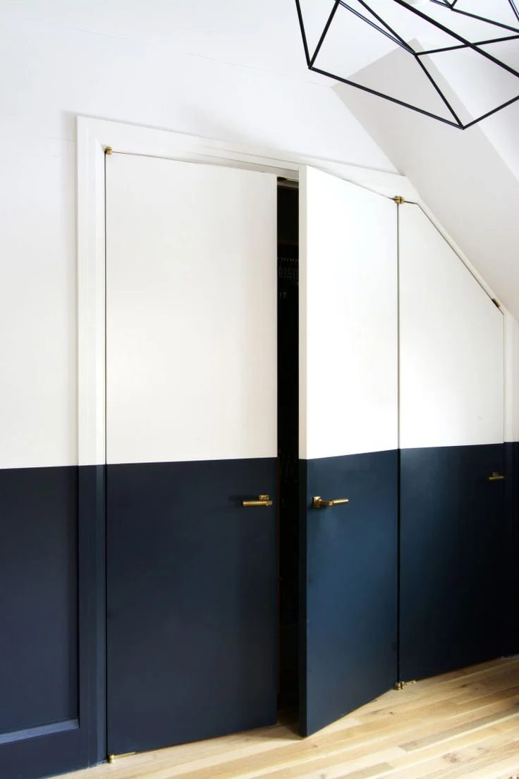 navy half wall