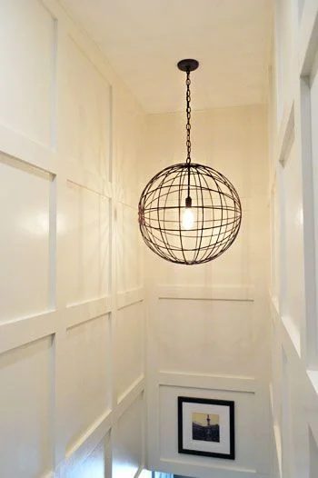 wainscoting in stairwell
