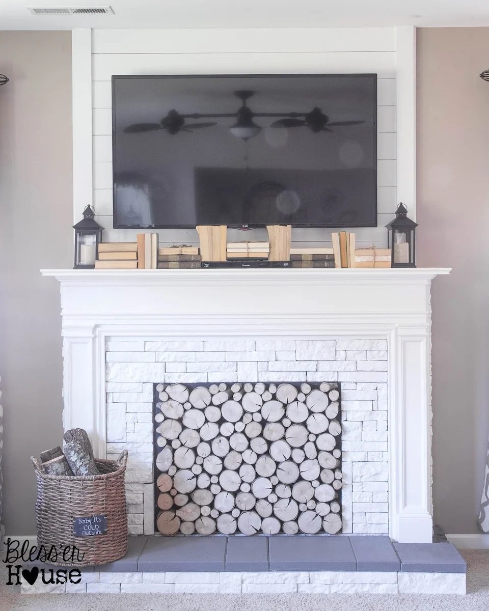 Faux Fireplace Handmade walkthrough Blesser House Featured On @Bekob