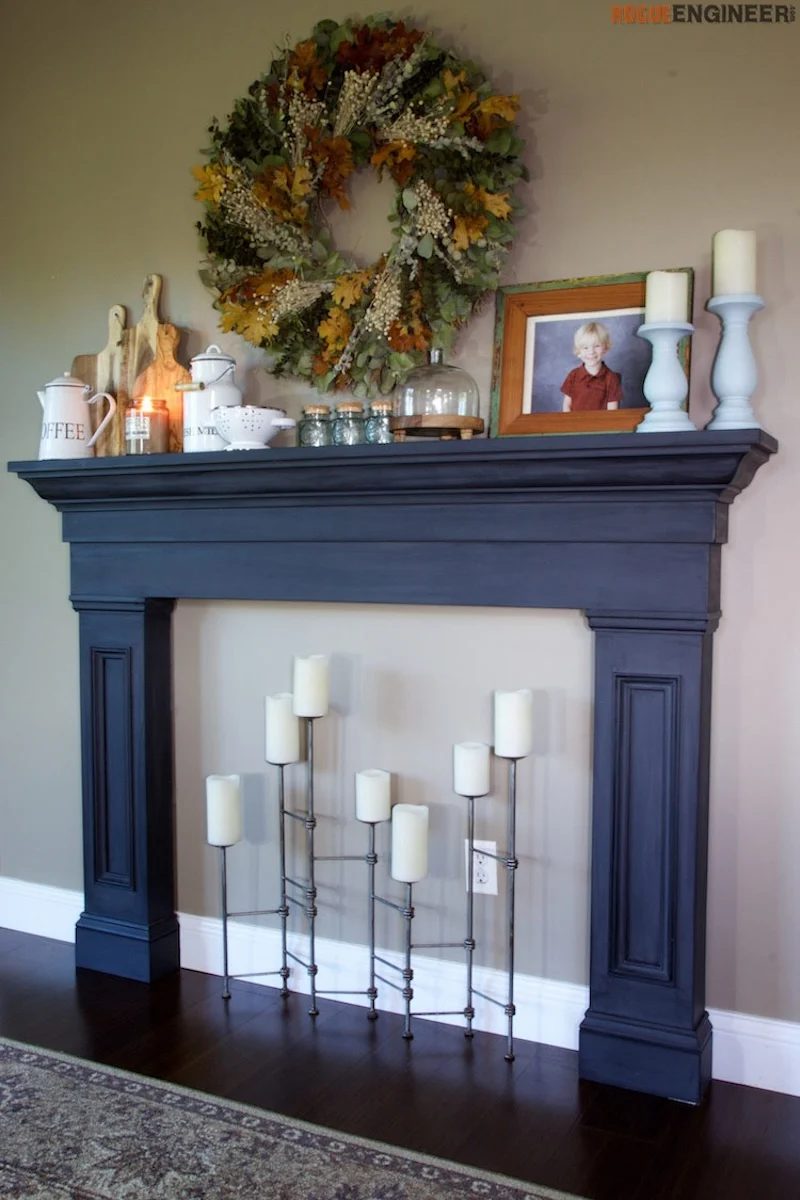Handmade Faux Fireplace Surround Plans Rogue Engineer 2