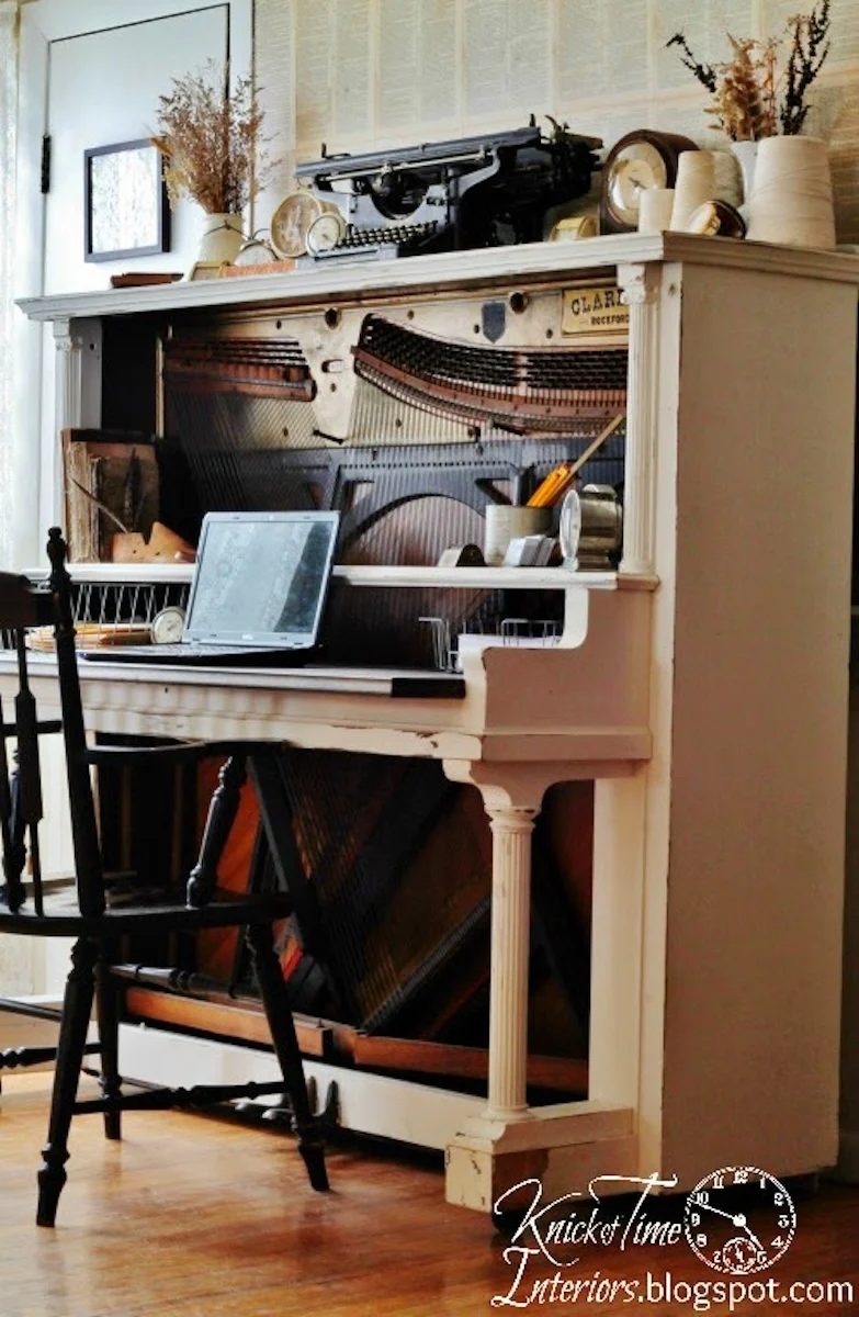 Repurposed Piano Desk