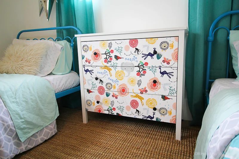 Handmade Ikea Dresser method Updating With Wallpaper @Bekob 3