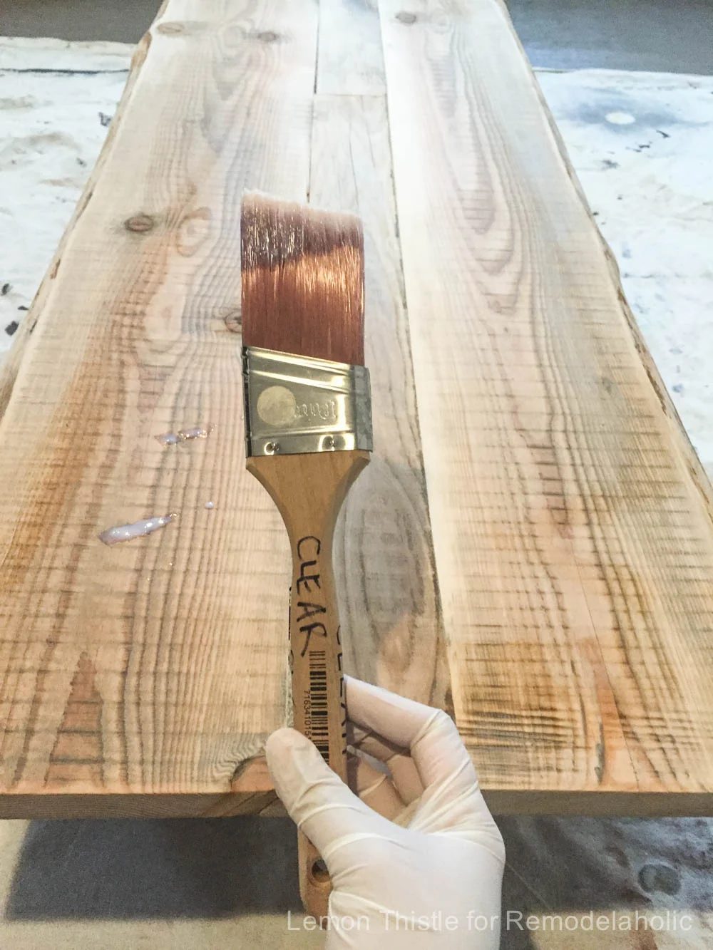Handmade Live Edge Desk with Trestle Legs- I can't believe it's an Ikea method- It looks so great!