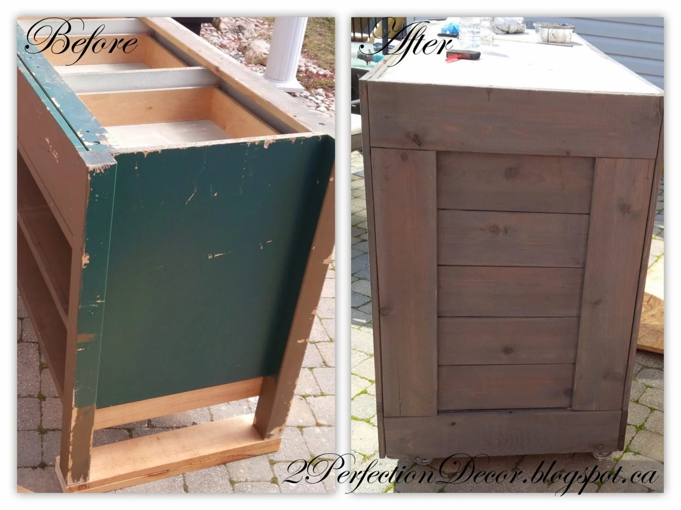 How to Upcycle a Cabinet into a Wooden Bar by 2Perfection Decor Blog featured on Bekob